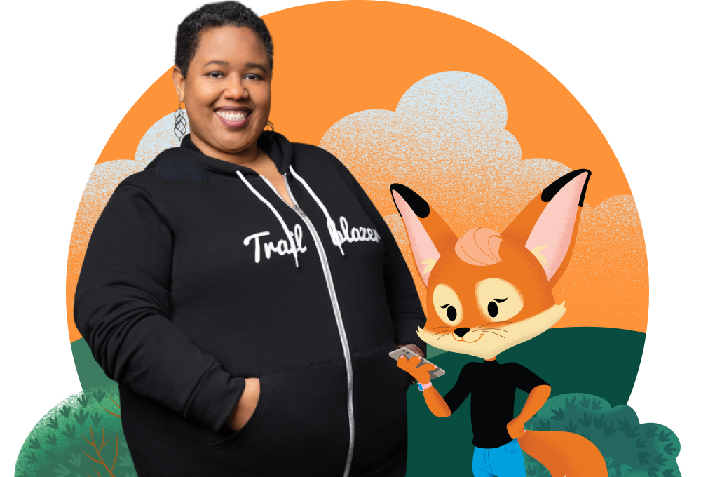 Grow your marketer skills with the Marketer Trailblazer and Brandy the fox